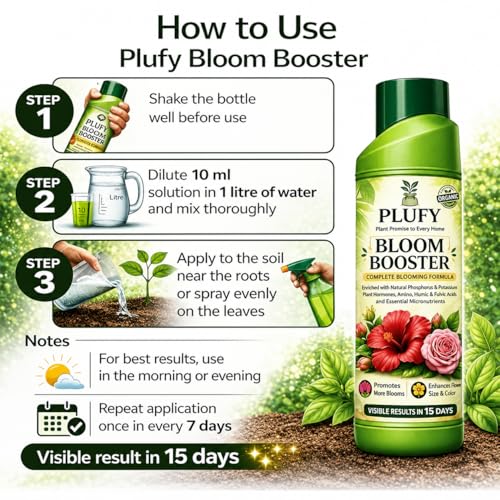 Image of Flower Booster for flowering plants | 100 ML | Liquid Fertilizer for All Flowering Plants | Organic growth | plant Boost for Bigger, Brighter & Long-Lasting Flowers