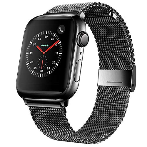 Ersatzarmband Kompatibel mit Apple Watch Armband 44mm 42mm 40mm 38mm Edelstahl-Armband, Wechselarmband mit Schnellverschluss kompatibel mit