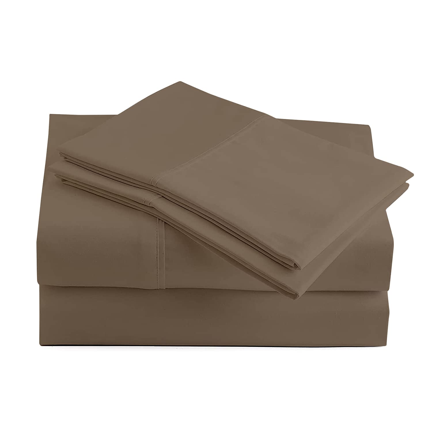 Queen 4 Pc Sheet Set 600 TC Egyptian Cotton Sheets Queen Size Cotton Sheets for Queen Size Bed Sateen Long Staple Deep Pockets Flat Fitted Pillow Case