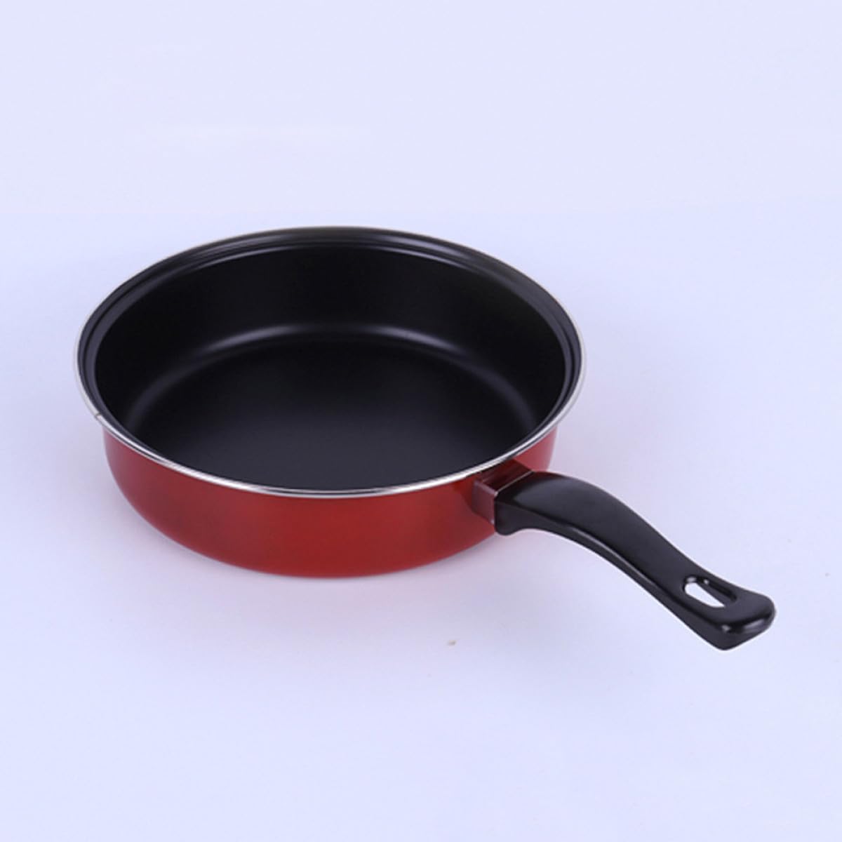 Hemobllo Set Pentole 3 Pezzi in Ghisa Manico Plastico, Batteria da Cucina Antiaderente per Uso Quotidiano in Casa, Utensili da Cucina per Casalinghe