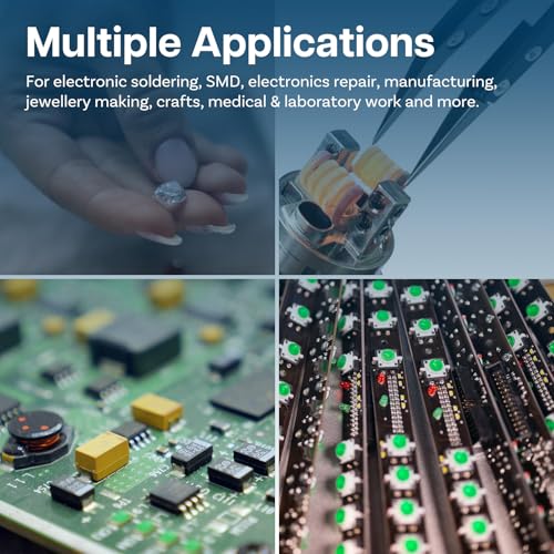 MMOBIEL Keramik Spitzen Löt Pinzette Hitzebeständig 1600c / 3000F Nicht Leitend für Elektronik Reparaturen, Schmuck, Computer, Labor Arbeiten usw. - Schwarz