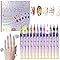 12 Colors Nail Art Pens Set，DIY Quick Dry Graffiti Dotting Point Liner Pens, 3D Nail Polish Pen for Painting, Nailart Markers For Gel Nails，Nails Art Drawing Tool