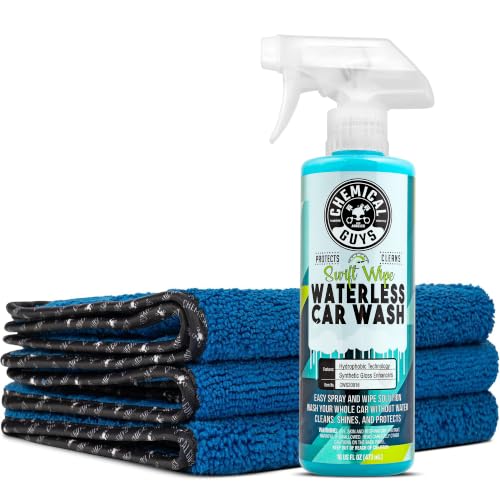 Image of Chemical Guys, Swift Wipe Waterless Car Wash Spray with Towels, 16 oz | Spray-and-wipe waterless car wash with Monster Extreme microfiber towels; no-hose cleaning for cars, trucks and RVs.