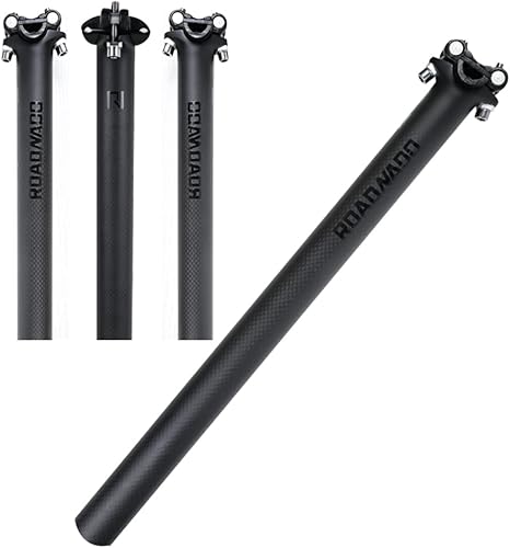 ROADNADO Tija de sillín de carbono de 27.2  30.8  1.244 x 13.780 in  15.748 in, poste de asiento de bicicleta MTB fibra de carbono para bicicleta de