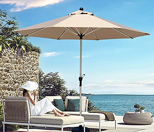 Parasol de marché 2,7m avec manivelle pour table extérieure de jardin - 5