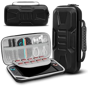 JoyHood Carrying Case for Switch 2 – Protective Travel Handbag with 10 Game Card Slots Portable Storage Bag Compatible with Console & Accessories, Black