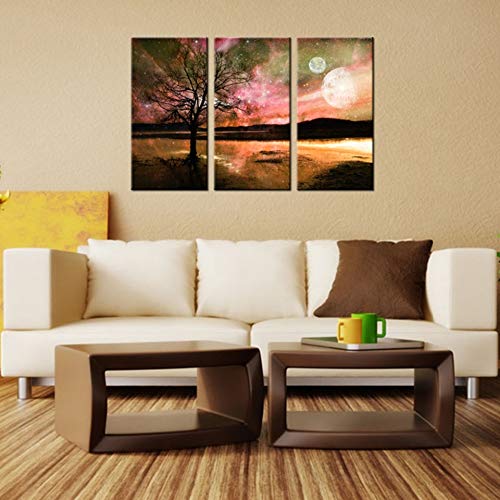 Peinture mur art photos décor à la maison triptyque arbre abstrait - 2