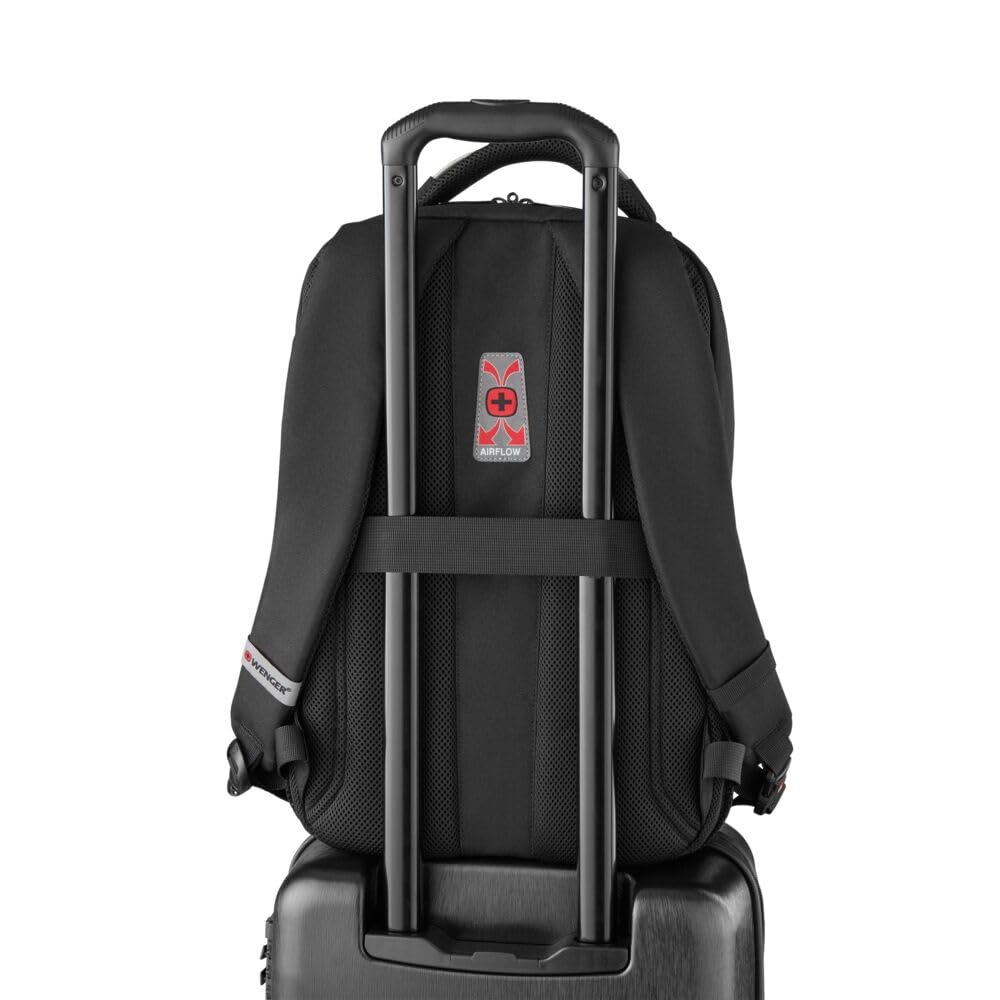 WENGER Zaino Porta PC Gaming, Notebook, Tablet, Uomo Donna, Ufficio Università Scuola Viaggi, Nero