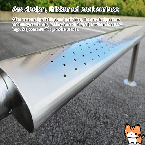 Banc de parc en acier inoxydable au design architectural épuré