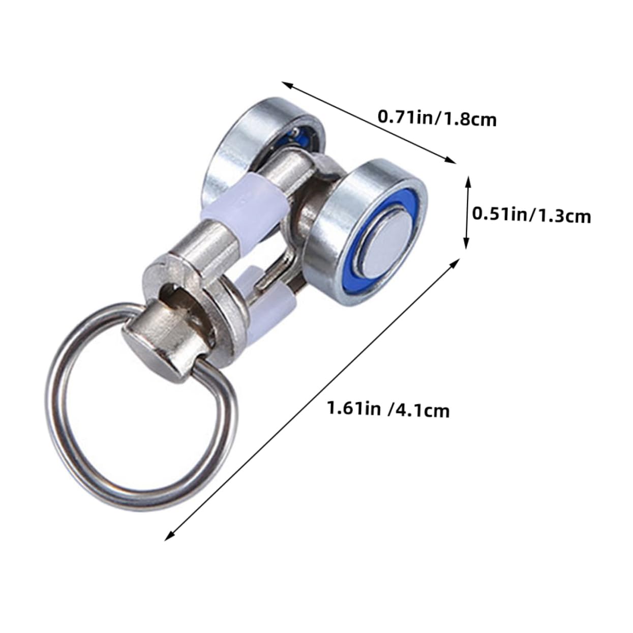 PRETYZOOM 8pcs Metal Bearing Rollers for Ceiling Track Curtains Silent Curtain Pulley Hooks Easy Rolling Sliding Wheels