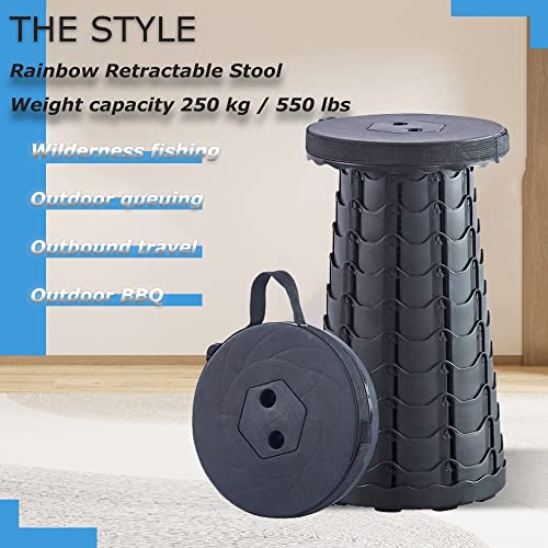 Vssolo Upgraded Portable Folding Stool, Camping Retractable Seat For Adults Outdoor, Travel, Barbecue, Fishing, Waiting In Line Lightweight Chair 2023 Second Generation #TOP1