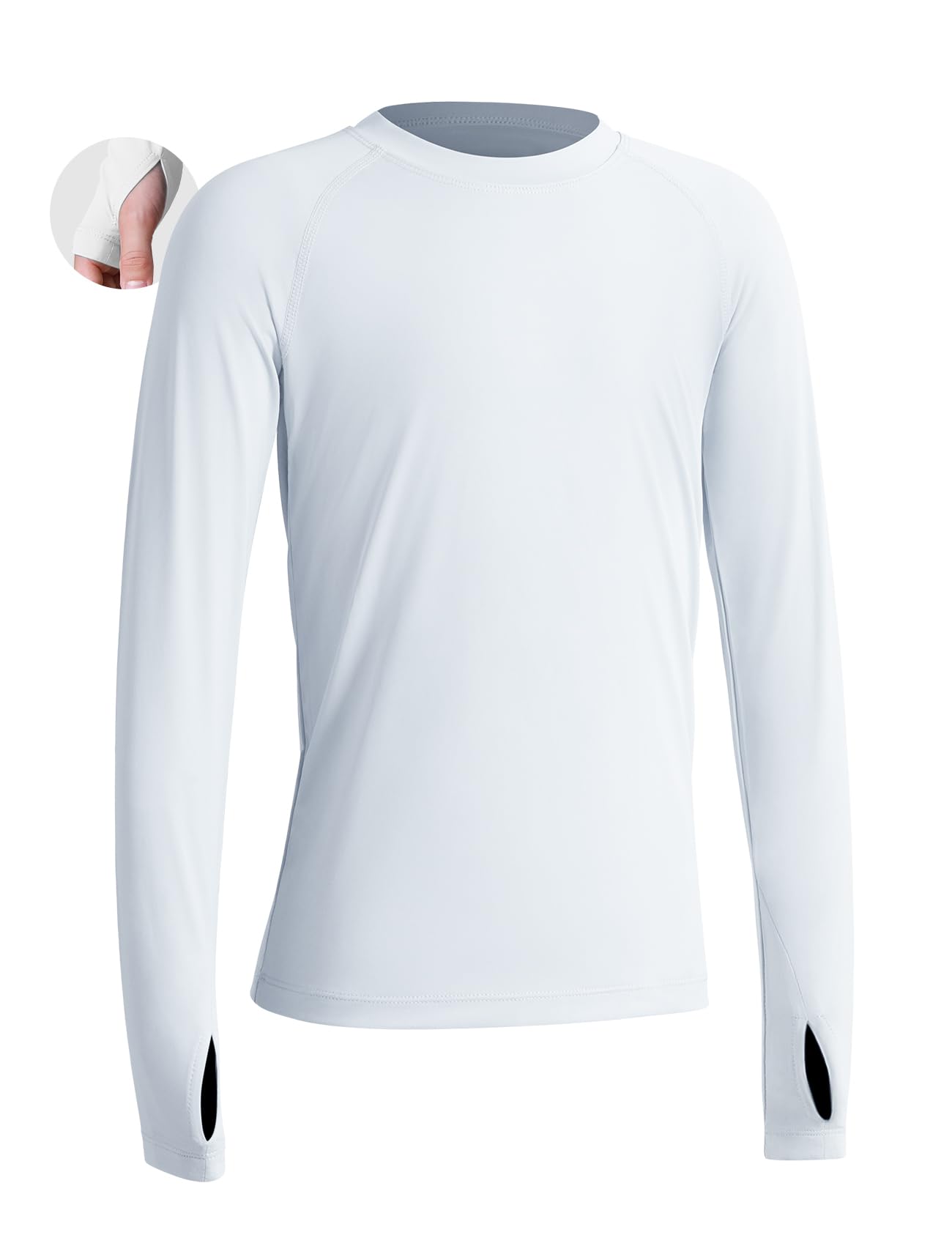 Niksa UV Shirt Kinder Langarm Schwimmshirt UPF 50+ Schnelltrocknend Rashguard für Jungen 6-16 Jahre Wassersport Badeshirt