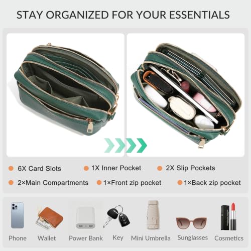 Image of Crossbody Bag for Women Vegan Leather Handbag Purse Anti Theft RFID