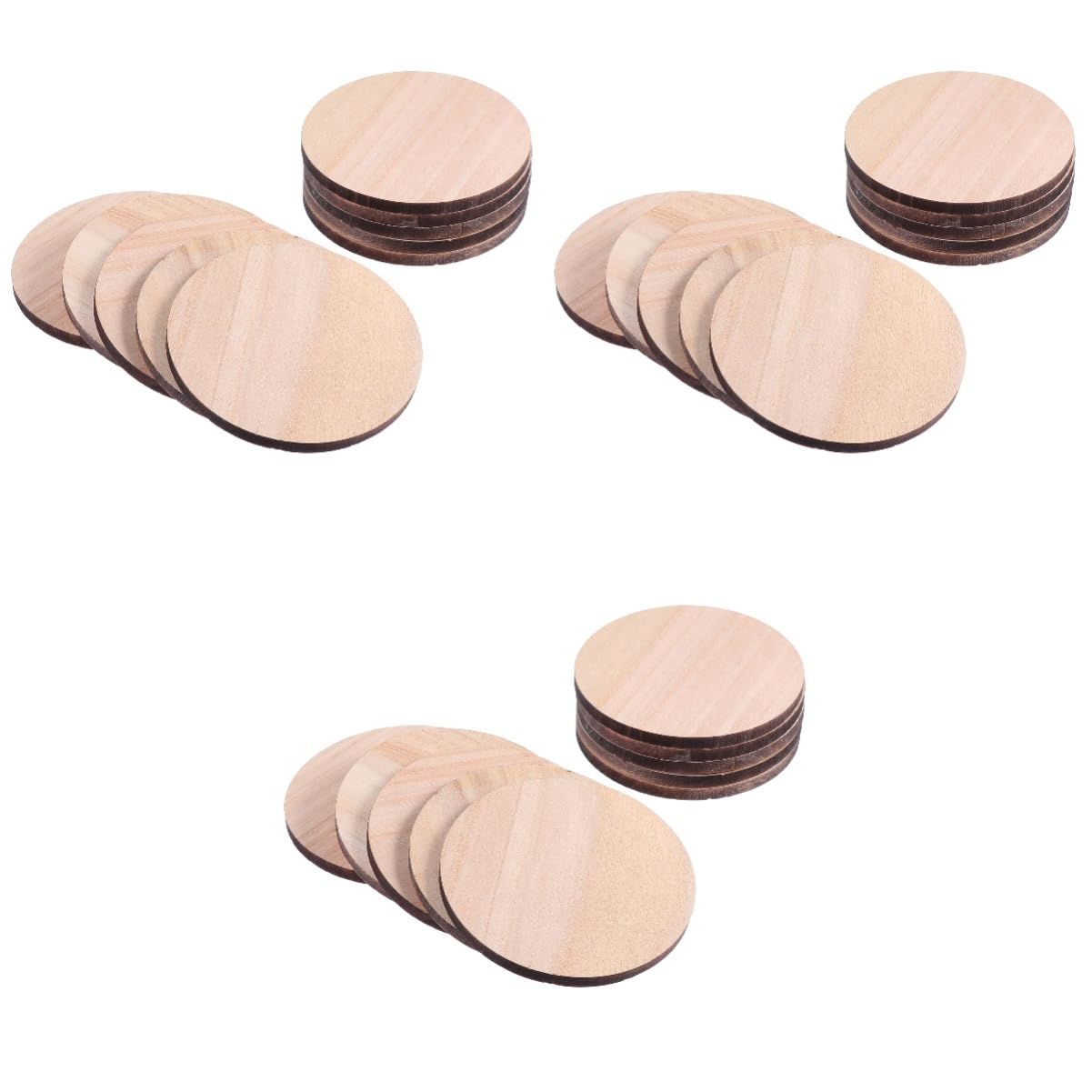 ARTIBETTER 3 Sätze Unbehandelte Runde Holzscheiben Für Diy Durchmesser Dicke Zum Basteln Beschriften Und Dekorieren Für Weihnachten Und Feste 10 Stück * 3