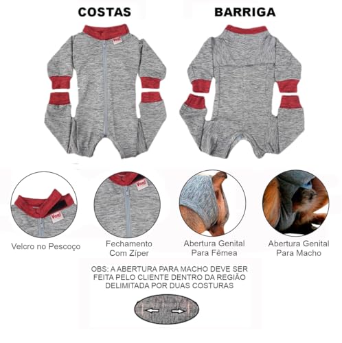 Roupa Protetora Pet Pós Cirúrgica Com Proteção Solar Para Cachorros Roupa Para Dermatite Atópica Cor