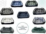 Dogs4Life Hundebett Premium Velours XXL 135 x 100 cm | Hundebett für sehr große Hunde | Orthopädisch | Hundekissen | Waschbar | Outdoor | Mit Rand | Wasserabweisend (XL, ‎Grünes Velours)