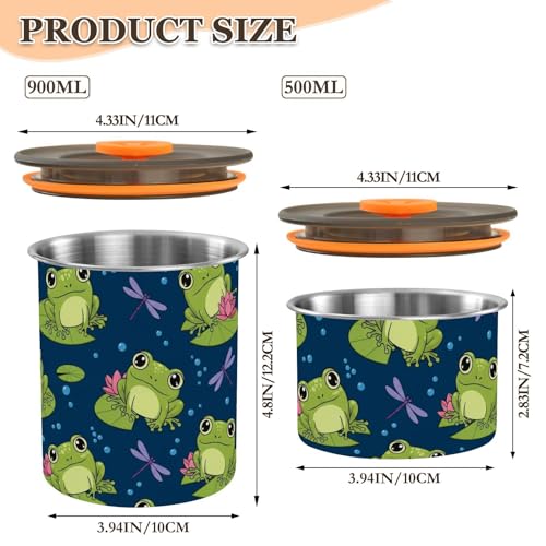 Envase hermético para café de acero inoxidable 900 ml miniatura 2