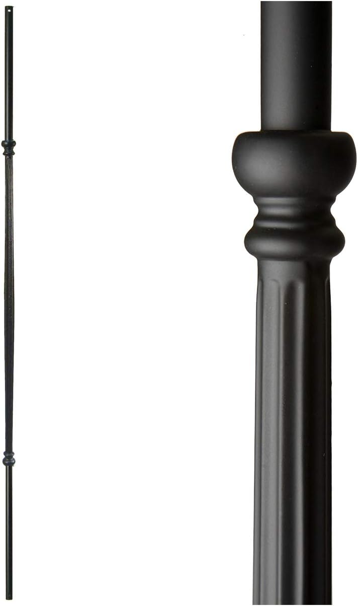 Satin Black 16.3.50 Flat Base Shoes for 5/8 inch Round Monte Carlo Balusters, Box of 10