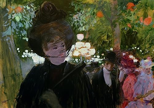 Tableau le Jardin à Paris Jean Louis Forain impression d'art sur toile 60x90cm