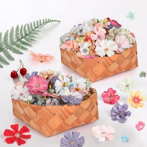 Image of VRB Dec 100pcs Sunflower Artificial Flowers for Decoration,Artificial Flower,Flower for Hair Styling, for Pooja, for Home Decor,Diwali. (100 Pcs Fabric Silk Multi Daisy)