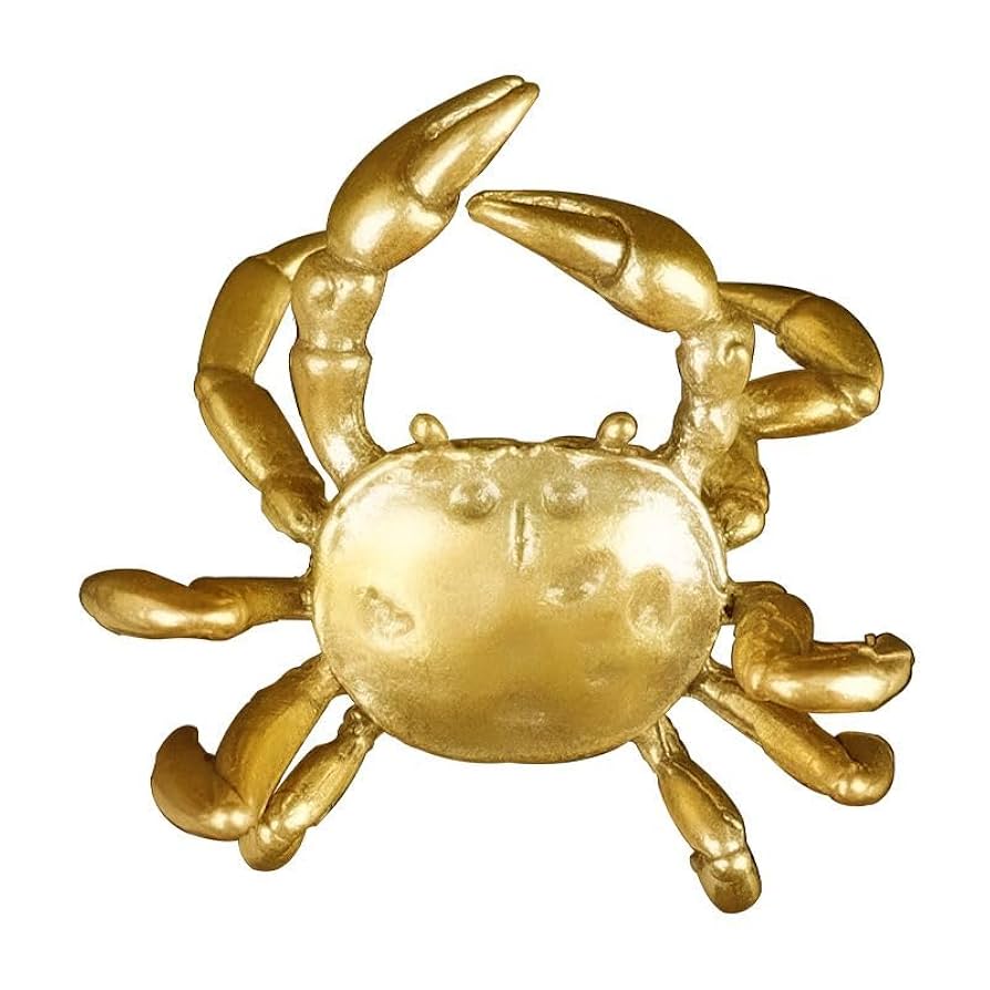 铜螃蟹摆件横财手中有钳把件有钱八方来财偏财家居饰品办公室摆设