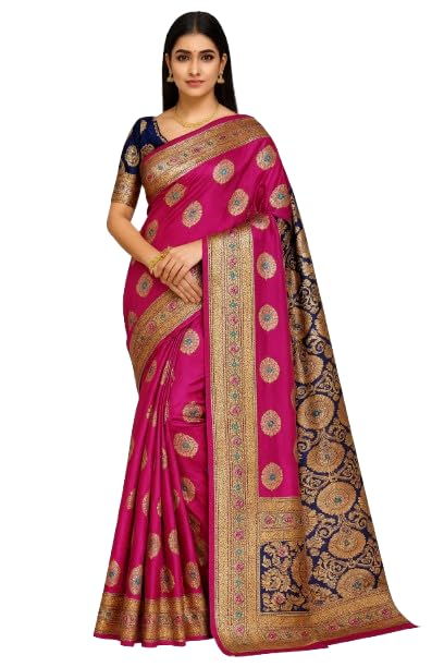 Paithani Silk Saree with Blouse Piece, Traditional Indian Ethnic Wear-image-35