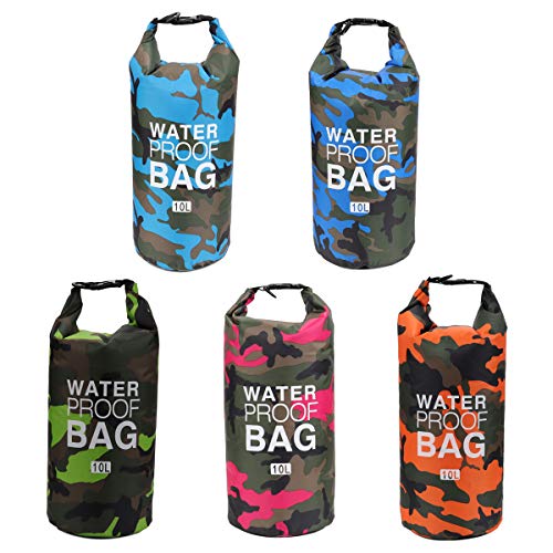 Bolsa seca impermeable Loovit 30L con cierre roll-top y correa ajustable, resistente al agua para kayak, rafting, camping y pesca, incluye funda impermeable para teléfono miniatura 5