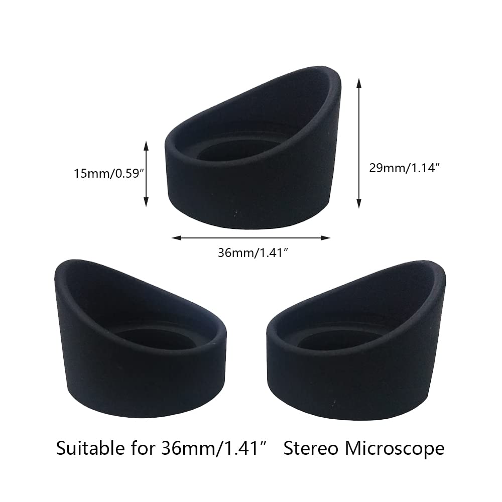 Microscope Eyepiece Eyeshields or Eye-Guards Soft Rubber Cover Protector for Microscope Accessory 2PCS Oblique Angle 36MM