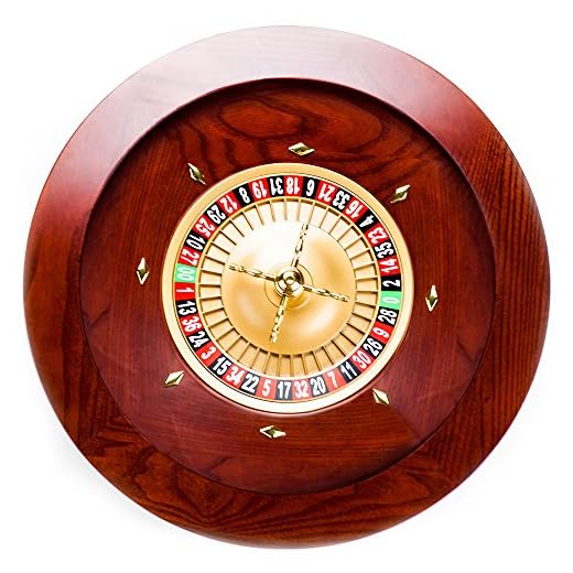 Brybelly Deluxe Wooden Roulette Wheel Set,19.5"- Red/Brown Mahogany with Double-Zero Layout, Casino Grade Precision Bearings, Aircraft Aluminum Dish,Chrome-Plated Brass Turret, Game Night Essential, Model:GROU-003