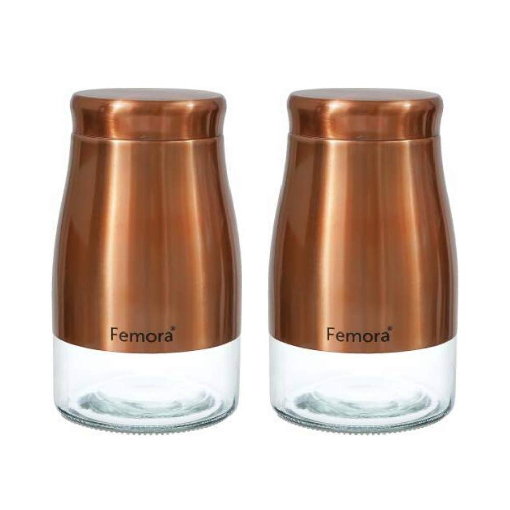 Femora Kitchen Storage Jars Copper Finish With See Through Bottom Jar, 1750 ML, Pack of 1 (B07Z2KS8TG) Amazon Price History, Amazon Price Tracker