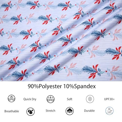 Alex Vando Mens Hawaiian Golf Shirt Moisture Wicking Digital Print Golf Shirts for Men