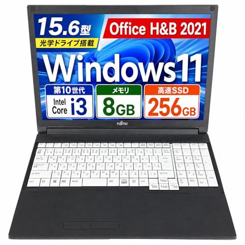 �y�����ςݕi�z �m�[�g�p�\�R�� �x �m �� LIFEBOOK A5510 15.6�^ ��10���� Core i3 ������8GB SSD256GB Windows11 Pro MS Office 2021 DVD �e���L�[�t
