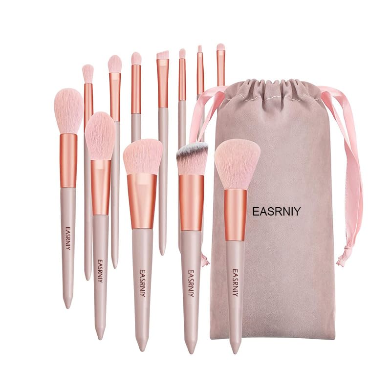 Amazon.co.jp: EASRNIY メイクブラシセット13本 収納ポーチ付き 高級