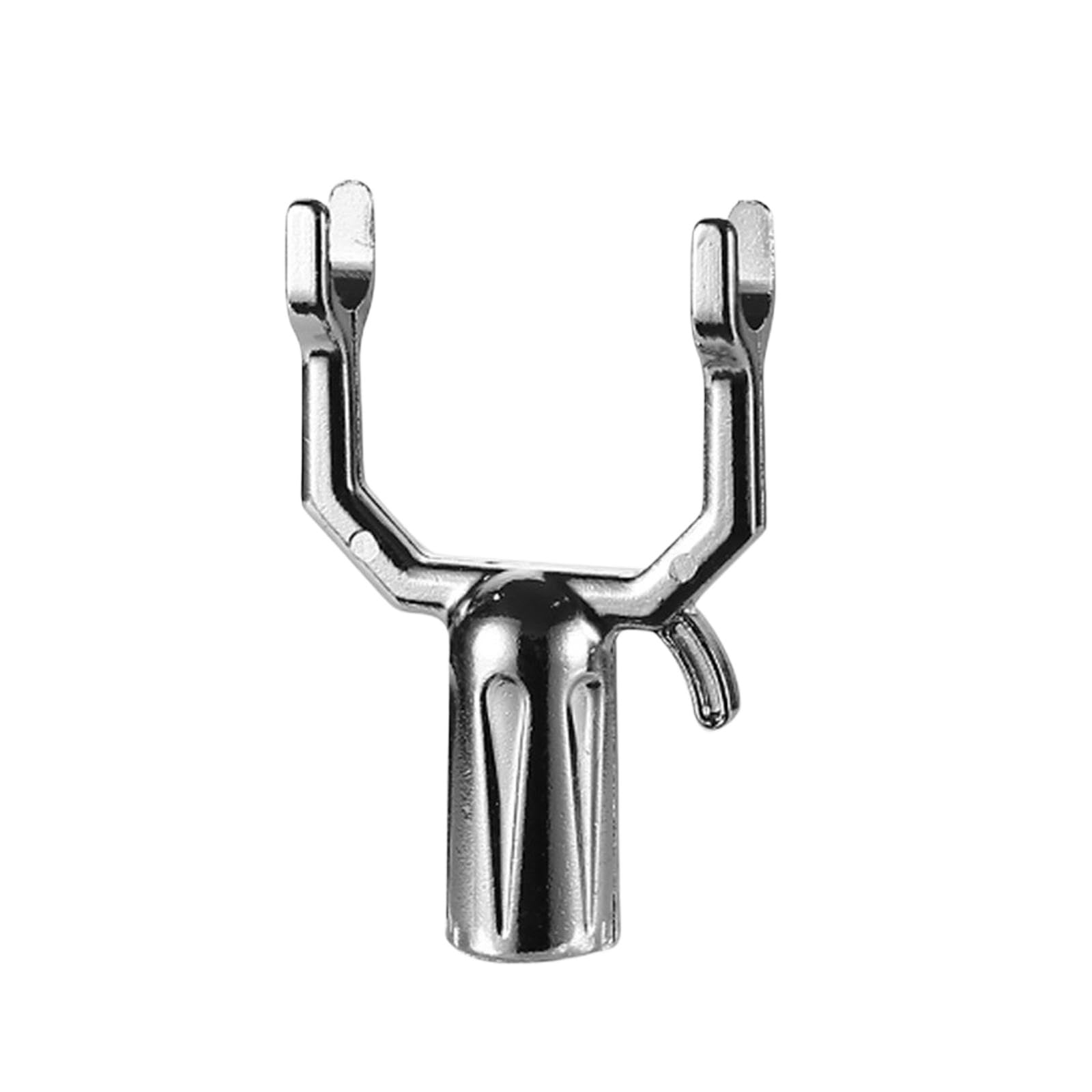 Kalttoy Clothes Poles Fork Head Closet Poles Metal Hook Replacement Head Long Reach Stick Replacement Fork for Closet Rod Clothes