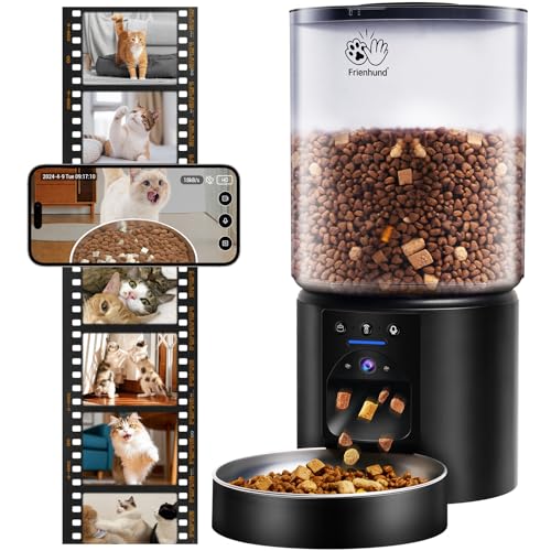 Frienhund Automatic Cat Feeder with 2K HD Camera: 5G WiFi