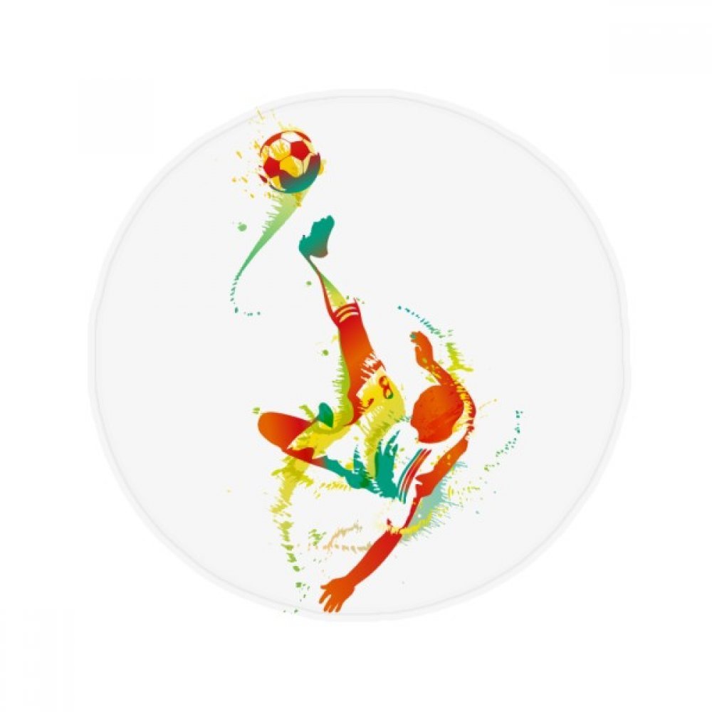 Tapis de foot rond 80cm antidérapant pour salon et salle de bain