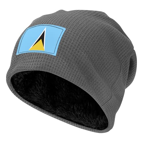 Bonnet polaire thermique hiver unisexe avec motif drapeau pour protection grand froid