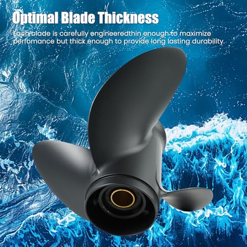 Image of OEM Upgrade Aluminum Boat Propeller 11 3 /4x17 fit Johnson Evinrude 40 HP 48HP 50HP 55 HP Engines,13 Spline Tooth,RH