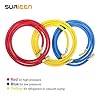 SURIEEN 72" R410A AC Refrigerant Charge Hose Set, 1/4" SAE Thread Refrigerant A/C Charging Hoses, 3 Colors, 800-4000 PSI, Fit for R134A R12 R22 R502 R404 Air Condition Maintenance #4