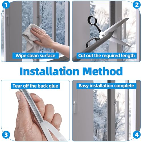 Bantie 20FT Weather Stripping Doors and Windows Seal Strip 0.35 x 0.35 in - image 7