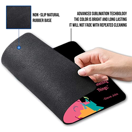 Image of Paper Plane Design Pop Art Style Printed Anti Skid Non Slip Rubber Mouse Pad of Computers. Size - 9 x 7 inches.d101