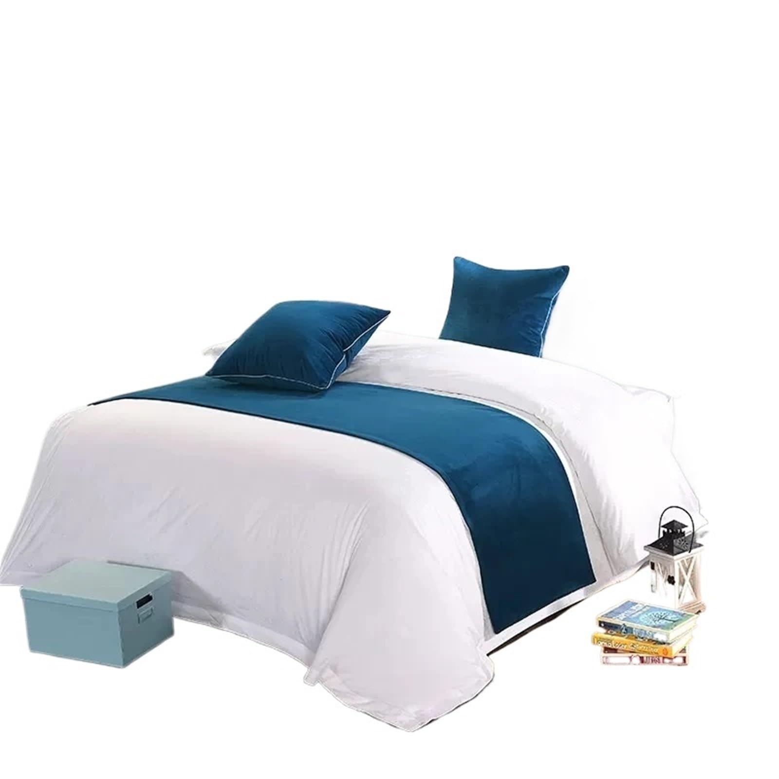SHENJMAI Bed Runner Luxury Bedspread Bed Runners Chenille Flag Throw Home Hotel Decoration Wedding Party Bedding Beds Tail Towel(D,50x180cm 1 pcs)