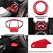 Yoursme 31 PCs Car Interior Accessories Trim - Air Conditioning Vent Decoration & Door Speaker & Water Cup Holder & Headlight Switch & Window Lift Button Covers Fit for Jeep Renegade 2015-2021 (Red)