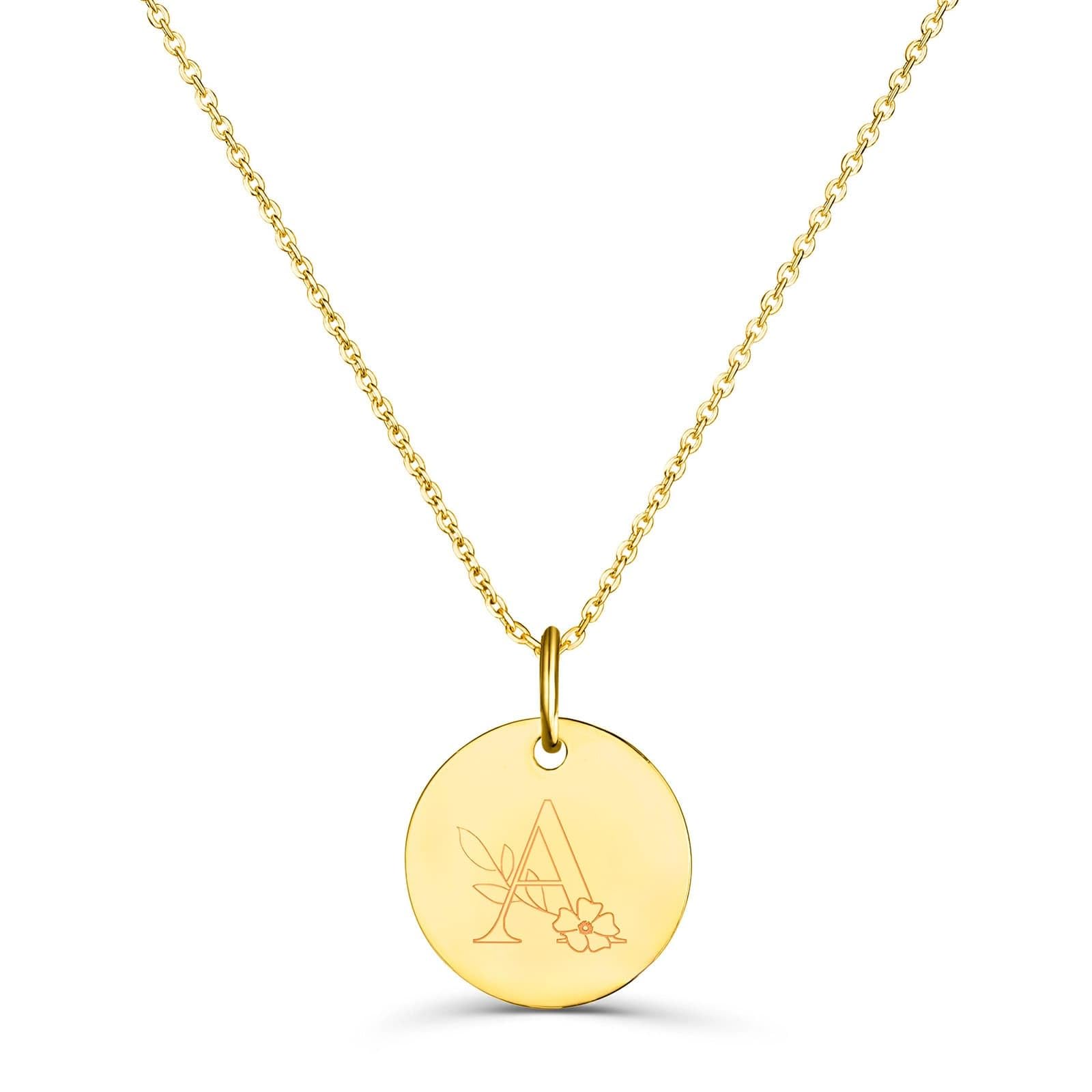 Collier enfant personnalisé initiale florale cadeau baptême - 8