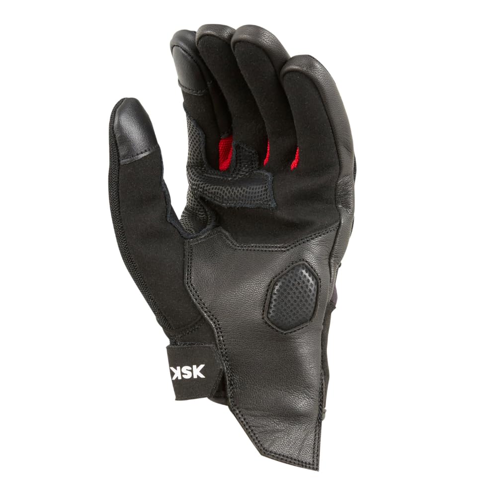 KSK Gants Été VERAO Gants Moto, Scooter Noir et rouge