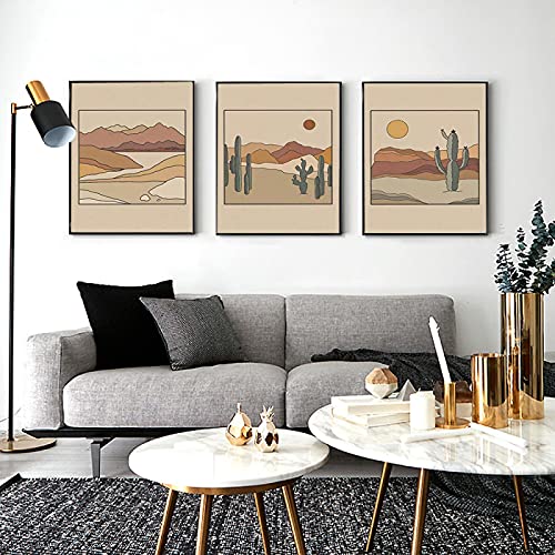 Impression d'art vintage terre cuite pour habiller un mur de salon