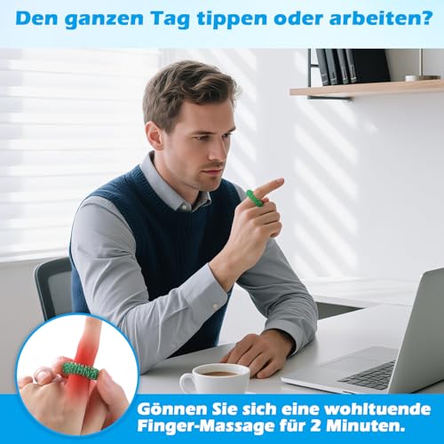 YANGTSUNG Akupressur Ring, 12 Stück Fingermassagering Set für Stressabbau, Entspannung und Förderung der Durchblutung, 27 mm, Massage Finger, Fidget Ring für Erwachsene und für kinder (Farbig)