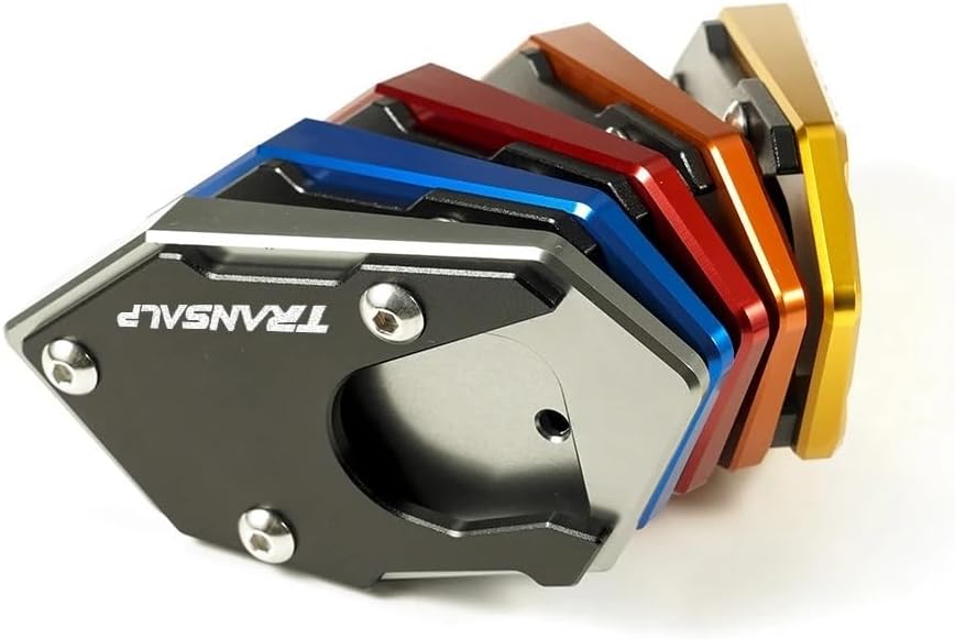 motorcycle Foot Plate Pad FOR H&ONDA XL600V Transalp Motorcycle Kickstand Side Stand Side Stand Foot Extension Enlarger Plate Pad Support XL600V TRANSALP, GRAY NO LOGO