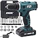 Price comparison product image MYLEK MYBMC092 18V Cordless Drill Electric Driver Set, Lithium Ion Battery, 18 Volt Combi Screwdriver Pack, Black, 151 DIY Piece Accessory Kit and Carry Case (Blue 21V & 29 Piece Accessory Kit)