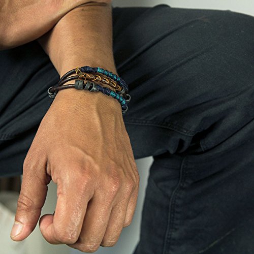 Pulsera tejida Wakami con dijes trenzados miniatura 5